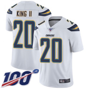 Los Angeles Chargers NFL Football Desmond King White Jersey Men Limited  #20 Road 100th Season Vapor Untouchable->los angeles chargers->NFL Jersey